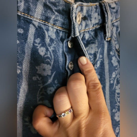 Free People We The Free Tennessee Low Rise Printed Boyfriend Jeans - Picture 7 of 15